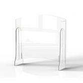 Avant Guarde Shield + Serve Wide Double Level Sneeze Guard with Adjustable Pass Through
